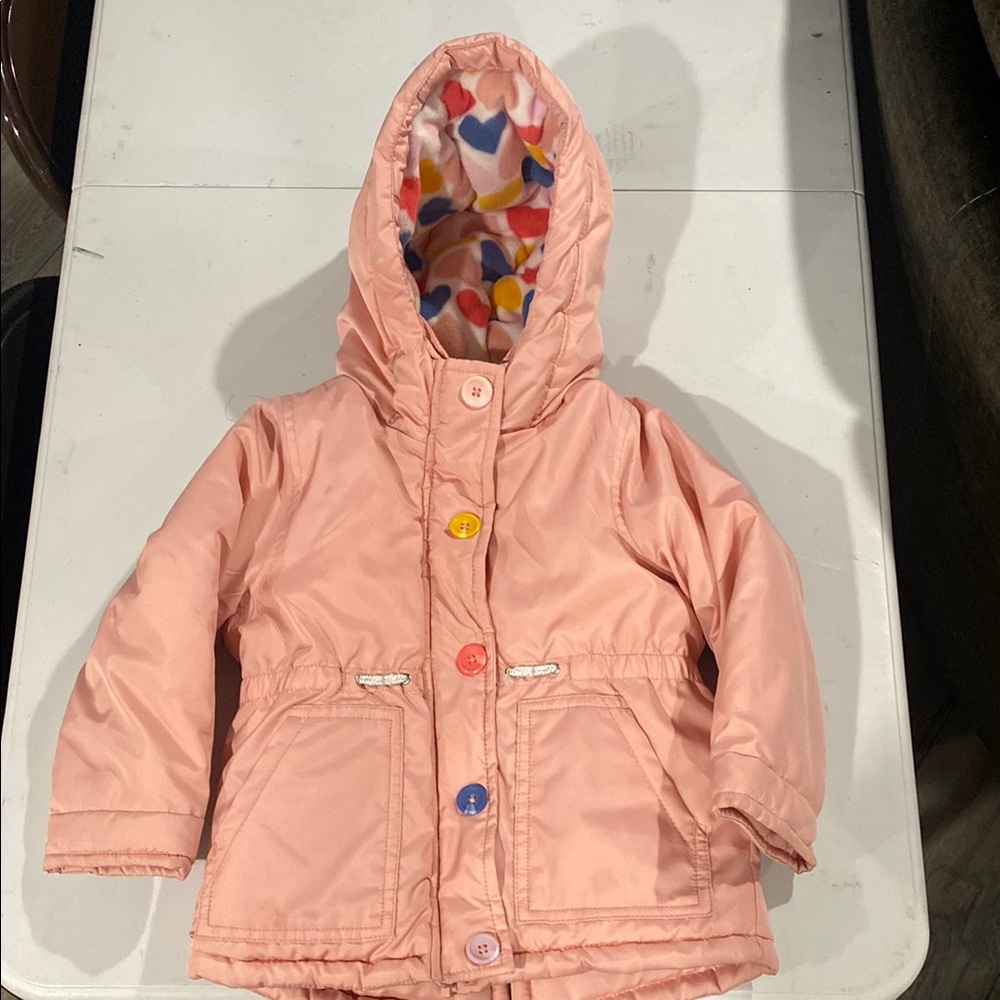 Carter's Pink Puffer Jacket with Lined Hood